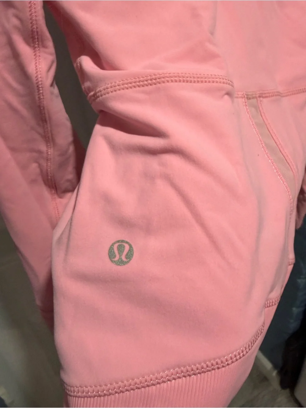 lululemon athletica Light Pink Hooded Zip-Front Jacket